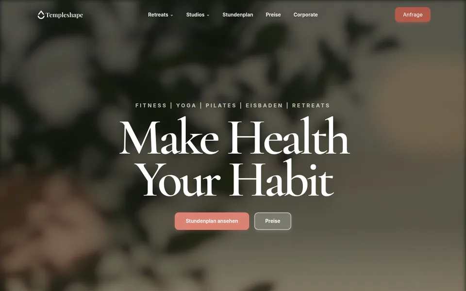 Templeshape Website Screenshot